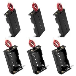 Produktbild: Batteriehalter für AA Kunststoff Batterie Halterung 1.5V mit Anschlusskabel und Schalter 2 Slots 2 Stücke