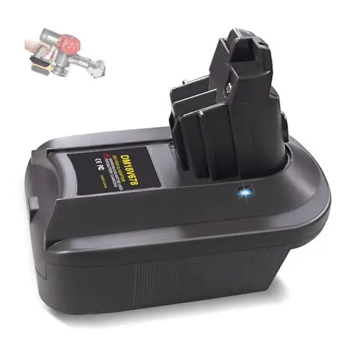 Produktbild: Batteriekonverter für Dyson V6 V7 V8 Serie Akku, umrüsten in verwendet für Milwaukee/für DeWalt 18V Batterie, funktioniert für Dyson V8 V7 V6 Animal Absolute Motörhead Staubsauger