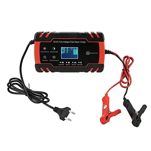 Produktbild: Batterieladegerät, 12V/24V 2-150Ah Batterieladegerät Reparatur Intelligente Automatische Aufladung für Auto Motorrad 110V-240V(Europäischer Standard)