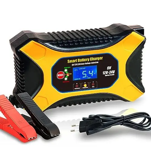 Produktbild: batterieladegerät 12V 24V 6A KFZ Batterieladegerät Auto Vollautomatisches Intelligentes Geeignet für Auto Motorrad