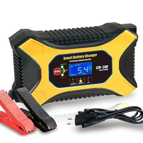 Produktbild: batterieladegerät 24V/12V KFZ Batterieladegerät Auto Vollautomatisches Intelligentes Geeignet für Auto Motorrad