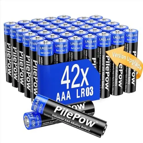 Produktbild: Batterien AAA, 42 Stück Industrie Batterie 1,5V LR03, (Upgrade-Version) 10 Jahre Lagerung Einwegbatterien für Spielzeug, Wecker, tragbare Fernbedienung und andere tägliche Geräte
