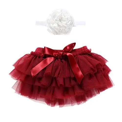 Produktbild: Battnot Mädchen Neugeborene Kinder Baby Bowknot Tüll Tutu Röcke + Stirnband Outfits Kleidung Sets 2 Stück 0-24 Monate Rosa Wein Orange 18-24 Monate 0-6 Monate 6-12Monate 12-18Monate Baby Girl Outfits