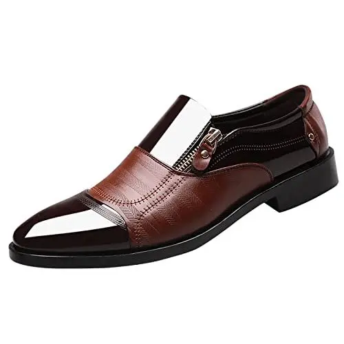 Produktbild: Battnot-Herren Anzugschuhe Krokodilmuster Schnalle Oxford Schwarz Elegant, Männer Lederschuhe Business Arbeits Formal Retro Hochzeitsschuhe Derby rutschfeste Atmungsaktiv Abriebfeste Spitz Halbschuhe