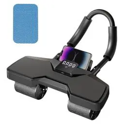 Produktbild: Bauchmuskel-Rad mit Kniematte, LED-Zähler, Ellenbogenstütze, automatischer Rückprall, für Core-Workout, Zuhause/Fitnessstudio (Schwarz)