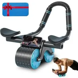 Produktbild: Bauchroller Ab Roller Bauchtrainer für Zuhause mit Ellbogenunterstützung, Automatische Rebound Bauchroller Bauchmuskeltrainer Roller, Bauchmuskeltraining Fitnessgeräte für Zuhause für Männer Frauen