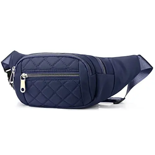 Produktbild: Bauchtasche Gürteltasche 4 Reißverschlusstaschen Gürteltasche Handytasche Tasche Reise Wandern, Wasserdicht Hüfttasche Laufgürtel für Outdoor Sportarten Reisen Jogging Wandern Radfahren (Blau)
