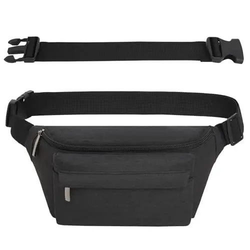 Produktbild: Bauchtasche Gürteltasche Hüfttasche mit Einem 30 cm Verlängerten Gürtel Unisex Modern Umhängetaschen Handytasche für Outdoor Reise Wandern Hundetraining Damen und Herren