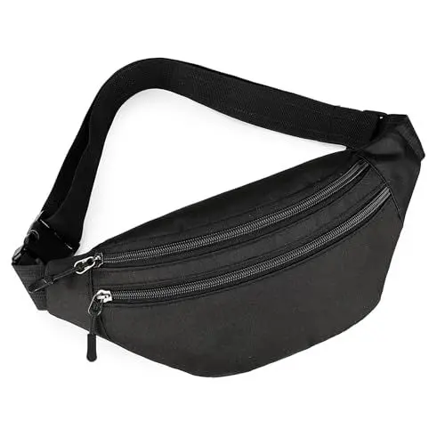 Produktbild: VOHONEY Bauchtasche für Damen und Herren, Sport Hüfttasche, Wasserdichte Laufgürtel, Fanny Bag Lauftasche für Running, Reise, Outdoor Aktivitäten (Schwarz)