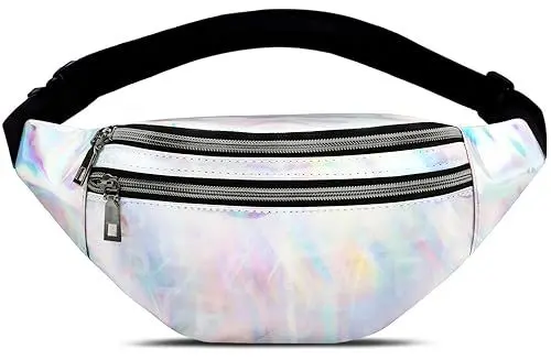 Produktbild: Bauchtasche für Damen und Herren Gürteltasche Hüfttasche Outdoor Groß Handytasche Sport Wasserdicht Laufgürtel Umhängetasche Geldgürtel für Camping Wandern Fitness Fahrrad Reisen Jagd Dunkel Schwarz