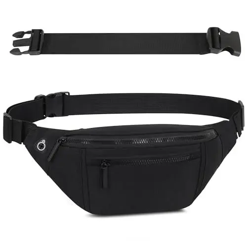 Produktbild: Bauchtasche mit Einem 30 cm Verlängerten Gürtel Damen und Herren Bauchtasche Geeignet für Reise Sport Running und Alle Outdoor Aktivitäten Hüfttasche Gürteltasche Damen Herren Sport