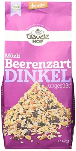 Produktbild: Bauckhof Dinkelmüsli Beerenzart, ungesüßt, 425 g