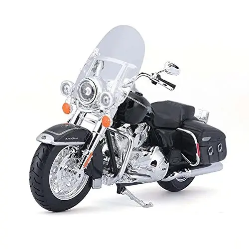 Produktbild: Bauer Spielwaren 2049728 Maisto Harley-Davidson FLHRC Road King Classic 2013: Motorradmodell 1:12, mit Lenkung, beweglichem Ständer und frei rollenden Rädern, schwarz (532322)