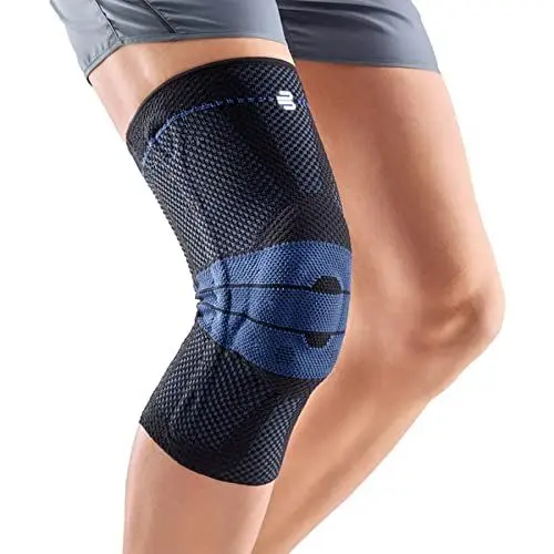 Produktbild: BAUERFEIND Kniebandage GenuTrain Unisex zur Entlastung Stabilisierung und Aktivierung nach Verletzung Operation oder bei chronischen wie Gonarthrose (Gelenkverschleiß) oder Arthritis Schwarz Größe: 6
