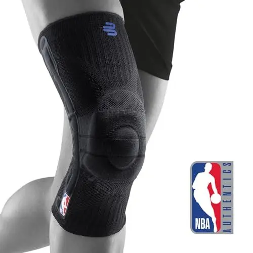 Produktbild: BAUERFEIND Men's Run Performance Kniebandage Unisex für Basketball, Schwarz, L