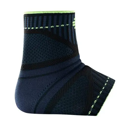 Produktbild: Bauerfeind Fußbandage fürs Sprunggelenk „Ankle Support Dynamic“, Unisex, 1 Fußgelenkbandage für Sport wie Joggen, Fußball oder Fitness, Sprunggelenkbandage für Sensomotorik, Schwarz, M
