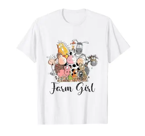 Produktbild: Bauernhofmädchen, lustiges Bauernhof-Outfit. T-Shirt
