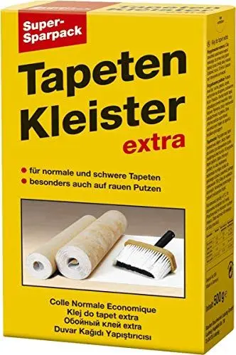 Produktbild: Baufan Extra Tapeten-Kleister Super Sparpack 500g I Tapetenkleister mit hoher Füllkraft zum Kleben von leichten, normalen Tapeten auf Putz, Beton uvm.