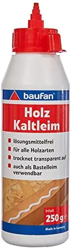 Produktbild: Baufan Holzkaltleim, für alle Holzarten, 250 g, transparent, 008802008