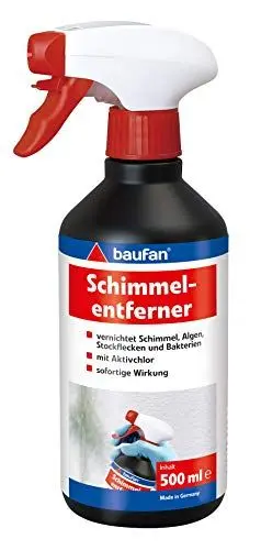 Produktbild: Baufan Schimmelentferner - 500ml - Schimmelspray mit Aktivchlor für Schimmel & Algen, Silikon- und Fliesenfugen - Anti Schimmel Spray Chlorreiniger