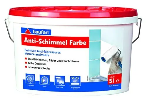 Produktbild: Baufan Schutzfarbe 5 Liter | mit Langzeit-Schutzfilm gegen Schimmelbefall | hohe Deckkraft | für innen | scheuerbeständig
