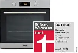 Produktbild: Bauknecht BAR2 KH8V2 IN Einbau-Backofen/A+/71 L/ hydrolytische Selbstreinigungsfunktion / Edelstahl ProTouch / PowerHeißluft