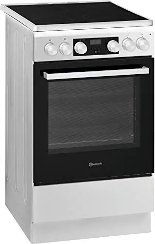 Produktbild: Bauknecht BS5V8CCW/DE Standherd mit Hydrolyse, Umluftbackofen mit 6 Funktionen, Garraumvolumen 60 Liter, 4fach Restwärmeanzeige, 1-fach Backauszug, Elektronik-Uhr