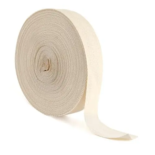 Produktbild: Baumwoll Schrägband 50m Nahtband Gurtband Baumwollband 20mm Beige Baumwolle Köperband Einfassband Webband zum Nähen für DIY Handwerk