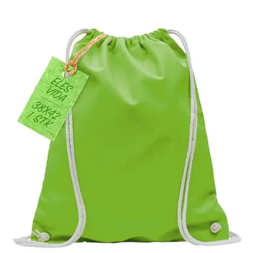 Produktbild: Baumwoll Turnbeutel 1 Stück 38 x 42 cm Sportbeutel - Rucksack Stofftasche Bag, Beutel, Baumwollbeutel, Jutebeutel OEKO-TEX® geprüft Stoffbeutel Damen & Herren, Kinder Gym Sack zum bemalen in Hellgrün