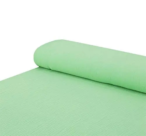 Produktbild: Baumwoll - Stoff Musselin Double Gauze einfarbig minzgrün - Meterware ab 25 x 135 cm - Stoff zum Nähen