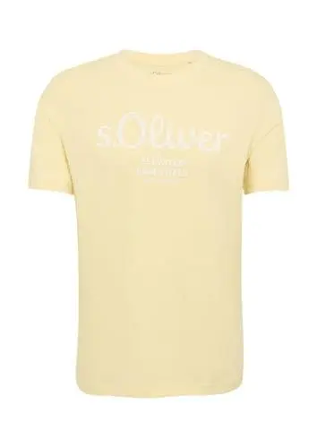 Produktbild: Baumwoll-T-Shirt mit Logo-Print vanille XL
