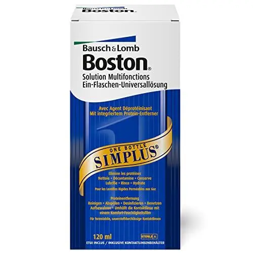 Produktbild: Bausch + Lomb Boston Simplus - Kontaktlinsenreiniger und Aufbewahrungslösung, für harte Kontaktlinsen 1 x 120 ml