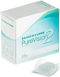 Produktbild: Bausch + Lomb PureVision 2 Monatslinsen, sehr dünne sphärische Kontaktlinsen, weich, 6 Stück / BC 8.6 mm / DIA 14 / -5.00 Dioptrien