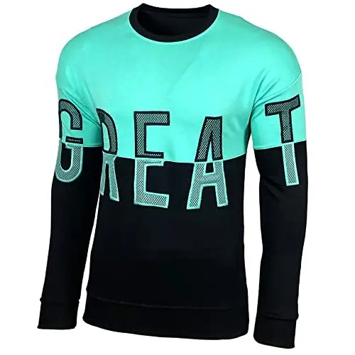 Produktbild: Baxboy Herren Pullover Hoodie Sweatjacke Longsleeve Sweatshirt Jacke Langarm Kapuzenpullover Hoody Sweater 3764, Farbe:Grün, Größe:XL