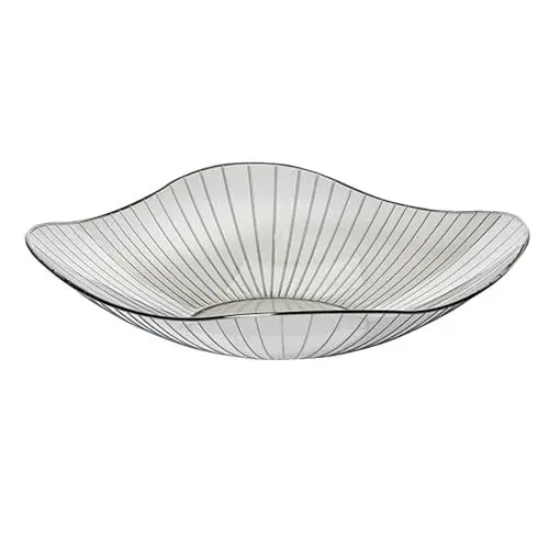 Produktbild: Baxnore Transparenter Obstteller, Obstschale aus Kunststoff, große Kapazität für Süßigkeiten-Snacks, Servierschale aus Kunststoff, transparente Servierschale für Wohnzimmer,