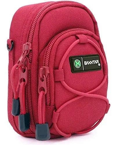 Produktbild: Baxxtar Redstar V4 Kameratasche rot Größe (L) kompatibel mit Coolpix A900 A1000 - Lumix DC TZ202 TZ99 TZ96 TZ95 TZ91 DMC TZ101 TZ81 LX15 - PowerShot SX730 SX740 usw.