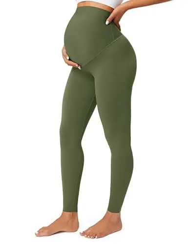 Produktbild: BAYDI Nudi Blickdichte Umstandsleggings High Waist Umstandshose Damen Schwangerschaft Leggings Lang Stretch Schwangere Hose