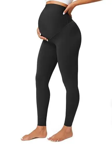 Produktbild: BAYDI Nudi Blickdichte Umstandsleggings High Waist Umstandshose Damen Schwangerschaft Leggings Lang Stretch Schwangere Hose