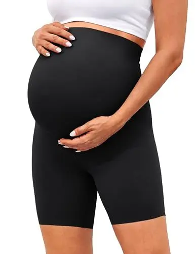 Produktbild: BAYDI Clouduxi Umstandsleggings Kurz High Waist Umstandshose Sommer Blickdichte Schwangerschaftsleggings Komfortable Umstands Radlerhose 6