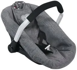Produktbild: Bayer Chic 2000 708 76 Autositz für Baby-Puppen, Jeans grau, 50 cm