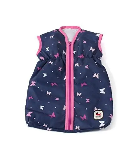Produktbild: Bayer Chic 2000 - Puppenschlafsack für Baby-Puppen bis 55 cm, Puppenkleidung, Puppenzubehör, Butterfly, Navy-pink, 792-33
