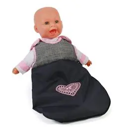 Produktbild: Bayer Chic 2000 794-26 Puppen Bola, Schlafsack für Babypuppen, Melange grau-Navy, blau