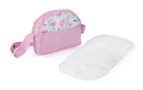 Produktbild: Bayer Chic 2000 - Wickeltasche für Puppen, Puppenwickeltasche, Puppenzubehör, Puppentasche, Flowers, rosa