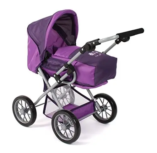 Produktbild: Bayer Chic 2000 - Puppenwagen Leni, 2in1 Kombipuppenwagen mit herausnehmbarer Tragetasche, Pflaume, lila, 560-25