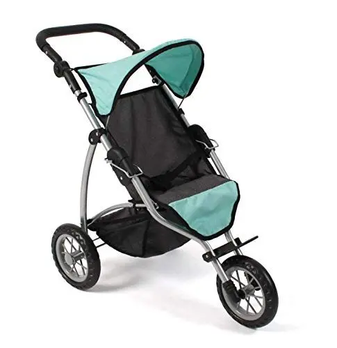 Produktbild: Bayer Chic 2000 - Puppenwagen Leon, Jogging Buggy, Puppenjogger für Kinder von 4 bis 8 Jahren, Melange dunkelgrau, Mint