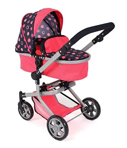 Produktbild: Bayer Chic 2000 - Puppenwagen Mika, 2in1 Kombipuppenwagen für Kinder von 4 bis 8 Jahren, Corallo, 595-20, 73 x 41 x 82 cm