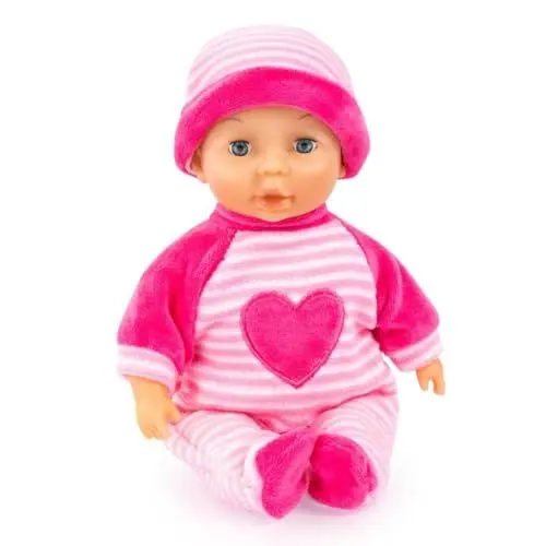 Produktbild: Bayer Design 92802AS My First Baby 28cm, Babypuppe, Weichkörperpuppe mit Schlafaugen, sehr handlich, niedliches Outfit, rosa