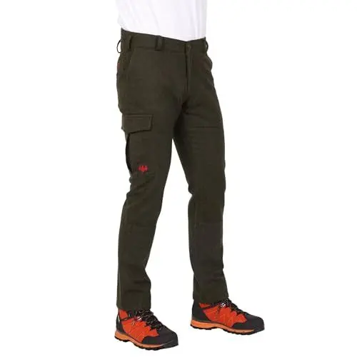 Produktbild: Bayerwald Lodenhose Streif Oliv – Leichte, vielseitige und atmungsaktive Hose aus hochwertigem Loden (DE/NL/SE/PL, Numerisch, 62, Regular, Regular, Oliv)
