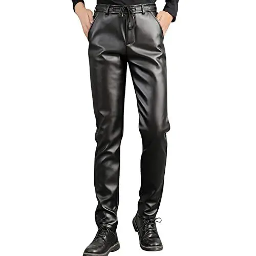 Produktbild: bayrische Lederhosen männer lang Kunstleder Hosen männer blau kunstlederhosen Lederhose Herren Kunstlederhose männer braun Lederhose Herren kurz braun Lange Lederhosen für Herren