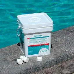 Produktbild: BAYROL Aquabrome 5 kg - 20 g Bromtabletten - Langsamlöslich für die Dauerdesinfektion - Sehr effektiv auch bei hohem pH-Wert und hoher Wassertemperatur